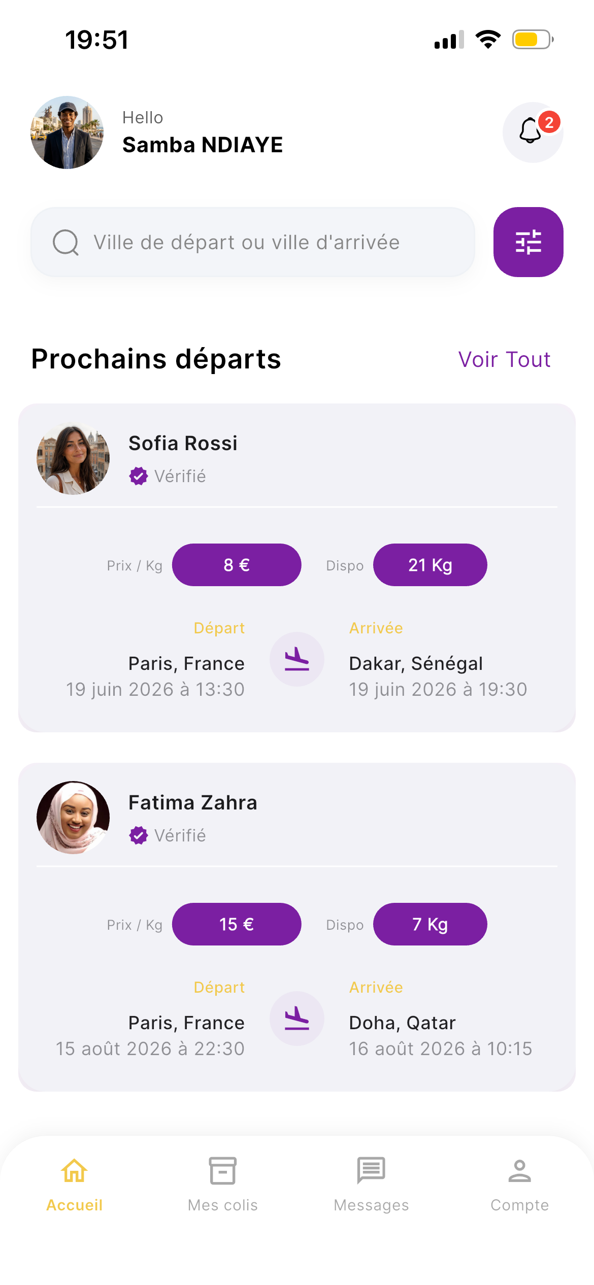 Écran d'accueil de Yonnel