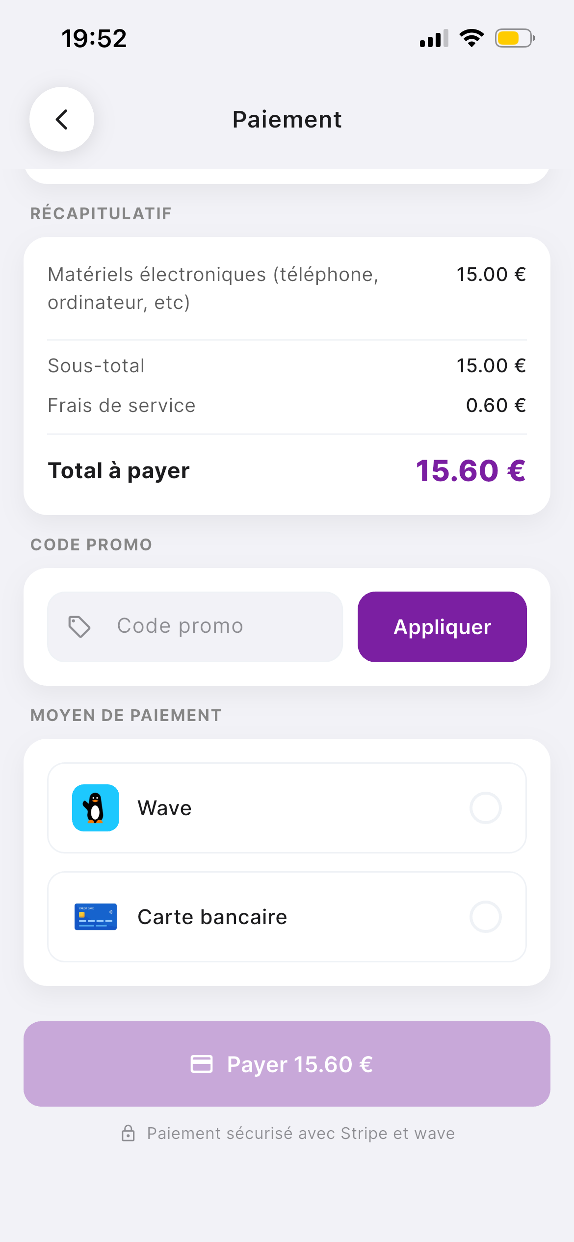 Paiement sécurisé